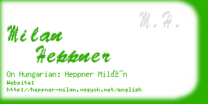 milan heppner business card